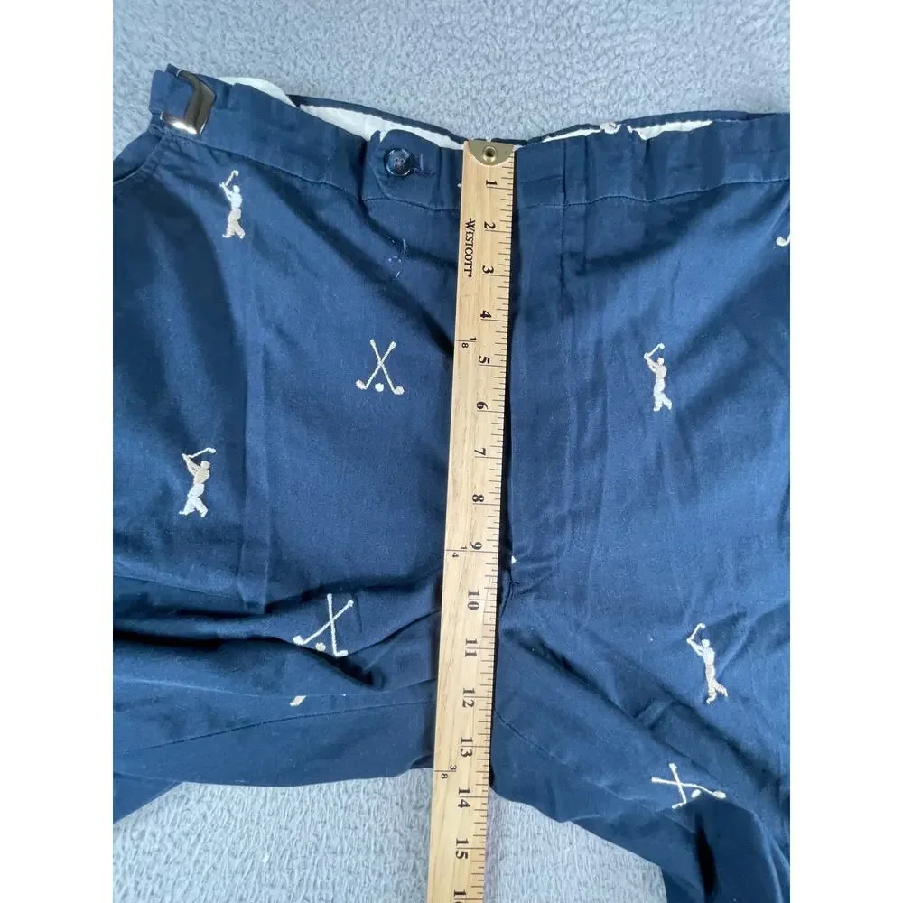 VTG Norm Thompson Golf Pants Mens 34x30 Blue Embroidered Always Fits Portland OR